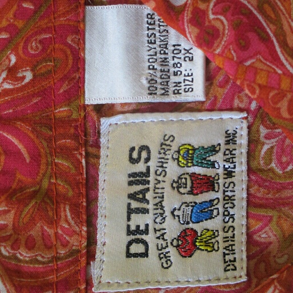 Burnt Orange Paisley Blouse - Picture 4 of 5